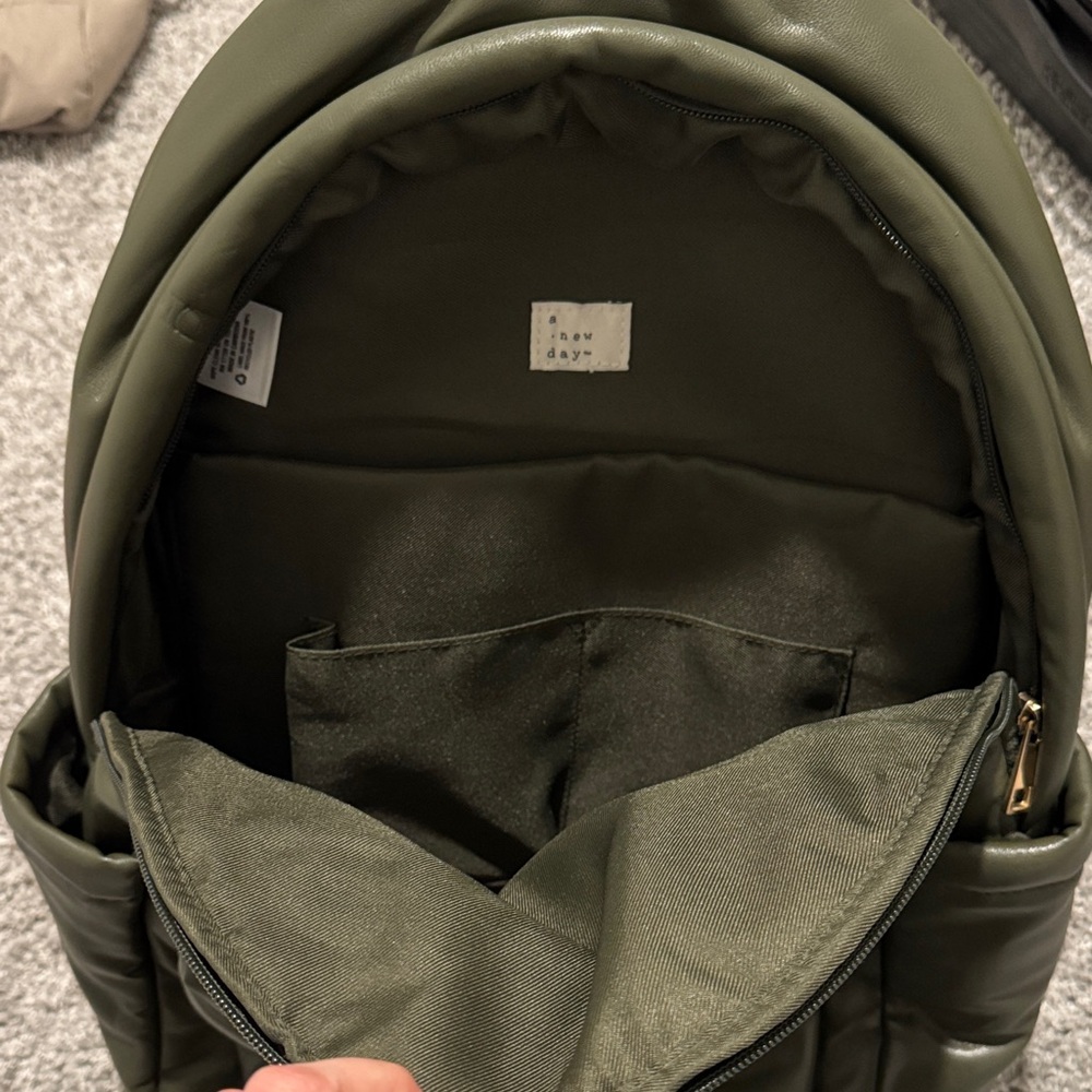 Olive Green Backpack - Picture 3 of 5